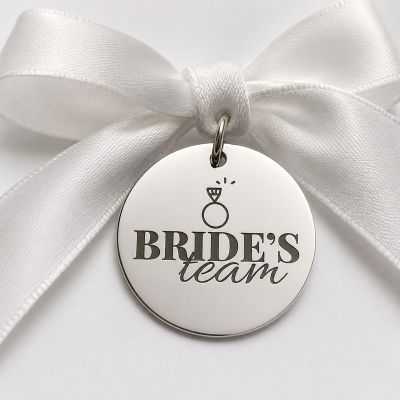 Bănuț Nuntă din Argint 925 „Bride’s Team" – Bănuț pentru Echipa Miresei 22 mm – N0004