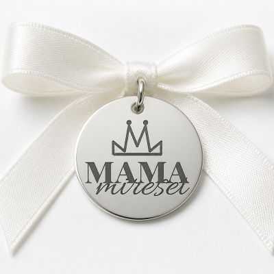 Bănuț Nuntă din Argint 925 „Mama miresei" – Bănuț pentru Mama Miresei, în Română 22 mm – N0019