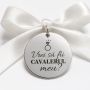 Bănuț Nuntă din Argint 925 „Vrei să fii cavalerul meu?" – Cerere Cavaler de Onoare 22 mm – N0025