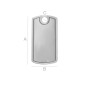 Pandantiv Dog Tag din Argint 925 Lucios pentru Gravura si Personalizare G1515 G 28x14MM