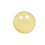 G1568-Charm dreptunghi din argint cu 2 gauri 9x11mm