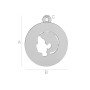 G1570-Charm triunghi din argint cu 3 gauri 11,5x13mm