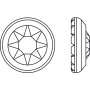 2436-Swarovski Elements 2078/H Crystal Silver Shade Foiled Hotfix SS34 7mm SR-Silver Ring