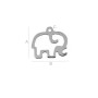 Charm elefant din argint 925, siluetă decupată 14x16mm G0520