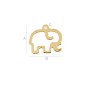 Charm elefant din argint 925, siluetă decupată 14x16mm G0520