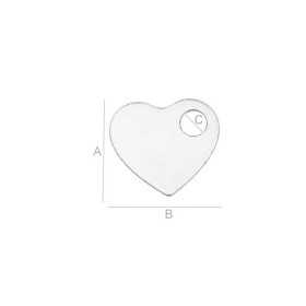 G1681-N-Charm inimioara argint 925 8.80x10x0.3mm 1 buc
