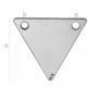 Charm triunghi din argint 925 cu 2 găuri, conector, 15x17 mm G1798