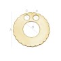 Charm rotund cu margine florală din argint 925, cadru cu 2 găuri, 17 mm G1801