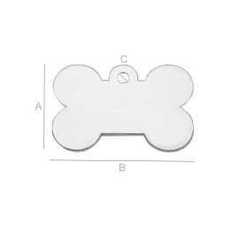 G1816-Dog Tag argint 925 Os 38x25.50MM