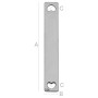 G0158 N Placuta de argint pentru bratara cu 2 inimioare 24x4mm 0.4mm