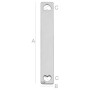 G0158 N Placuta de argint pentru bratara cu 2 inimioare 24x4mm 0.4mm