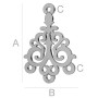 Charm argint 925 filigran chandelier 18mm G0275
