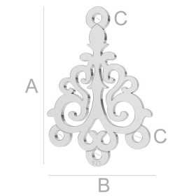Charm argint 925 filigran chandelier 18mm G0275