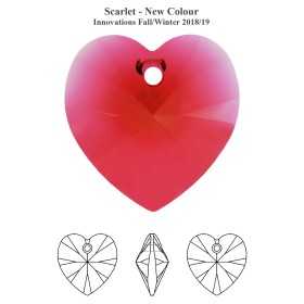 P3595-Swarovski Elements 6228 Crystal Scarlet 14mm-1buc