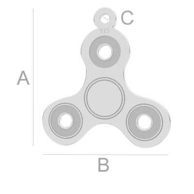 G0667-Charm Spinner argint 925 17.40MM-1buc