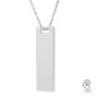 Pandant din argint placuta personalizabila 28x8mm G1926 N