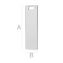 Pandant din argint placuta personalizabila 28x8mm G1926 N