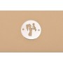 LASER-CUT-003-Link rotund din argint 925 diametru 16.5mm decupat model cu mama si copilul 1 buc