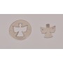 Bănuț îngeraș din argint 925, decupaj laser 16.5 mm cu link înger 10 mm E0148