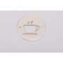 Bănuț cafea din argint 925, ceașcă decupaj laser 16.5mm E0146