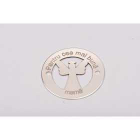 Bănuț îngeraș argint 925 „Pentru cea mai bună mamă” 16.5 mm E0153