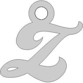 G0935-Litera Z din argint 925 8.6x7.3mm 1 buc