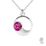 G0563-Baza pandantiv Yin si Yang pentru Swarovski Rivoli 1122 6mm
