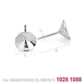 G0286-Tije pentru Swarovski Xirius Xilion Chaton 1088 SS39