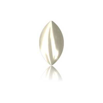 2485-Swarovski Elements 2208/4 Crystal White Pearl Unfoiled Hotfix 10x5.5 mm -1buc