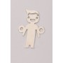 Pandantiv pentru brățară siluetă băiețel, argint 925, 20x13.3 mm E0171-N