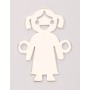 Pandantiv fetiță decupată din argint 925 pentru brățară 20x14.5mm E0172-N