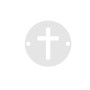 Pandant banut din argint cu cruciulita decupata 16.5mm 0.3mm E0009-N