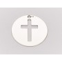 Charm banut din Argint 925 decupat cu cruciulita 16.5mm pentru pandantiveE0010