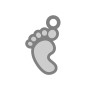 E0064-Charm 1 talpita din argint 16x9.5mm 0.4mm