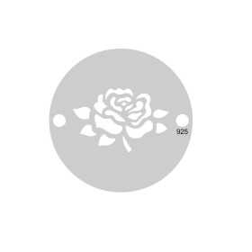 E0098 link rotund din argint cu trandafir decupat 16.5mm 0.33mm