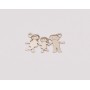 E0224 G Pandant din argint familie cu fetita 22x13x0.6 mm