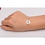 Bănuț îngeraș din argint 925, decupaj laser 16.5 mm cu link înger 10 mm E0148