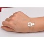 Bănuț îngeraș din argint 925, decupaj laser 16.5 mm cu link înger 10 mm E0148