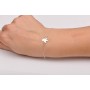 Bănuț îngeraș din argint 925, decupaj laser 16.5 mm cu link înger 10 mm E0148