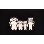 E0259-N-Pandant argint familie cu 2 copii 23x15 mm-0,5mm -1 buc
