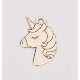 E0261-G-Pandant decupat Unicorn din Ag 925 14x9x0.5mm-1buc