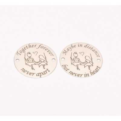 E0272-G-Link Set "Never apart" Argint 925 diametru 16.5 mm(0.33mm)-2 buc