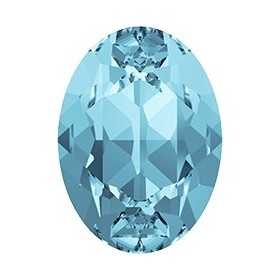 0253-SWAROVSKI ELEMENTS 4120 Aquamaine Foiled 8x6mm-1buc