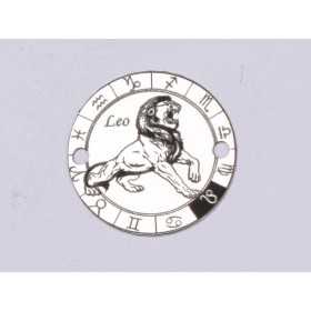 Element brățară zodie Leu din argint 925, gravat 16.5 mm E0365