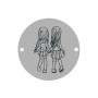 E0079 GS Link din argint sisters 16.5mm 0.33mm
