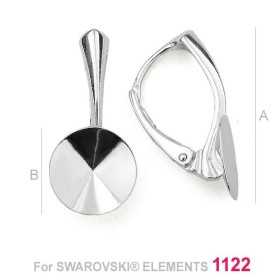 Leverback Swarovski Rivoli SS47 11mm