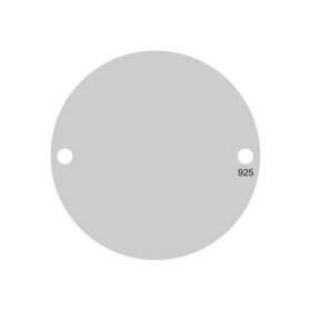 G0397-N-Link banut rotund argint 925 12mm 2 gauri fara za