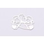 E0609- Link mama si doi copii cu inimioare 25x17mm 0,5mm grosime-1buc