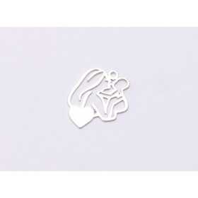 E0610 N Charm din argint 925 mama cu bebe versiunea 2 19x17mm 